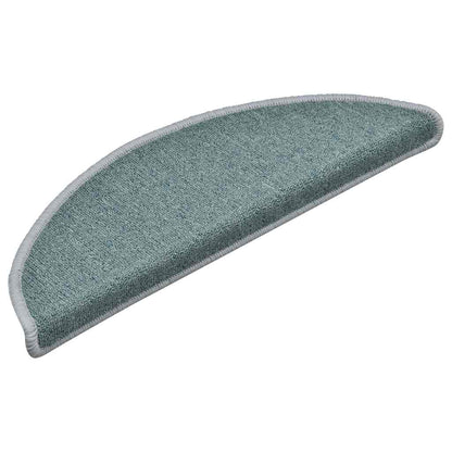 Stair Mats 30 pcs 56x17x3 cm Sea Blue Half Round