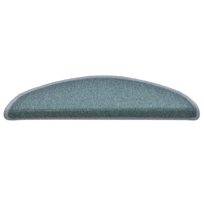 Stair Mats 30 pcs 56x17x3 cm Sea Blue Half Round