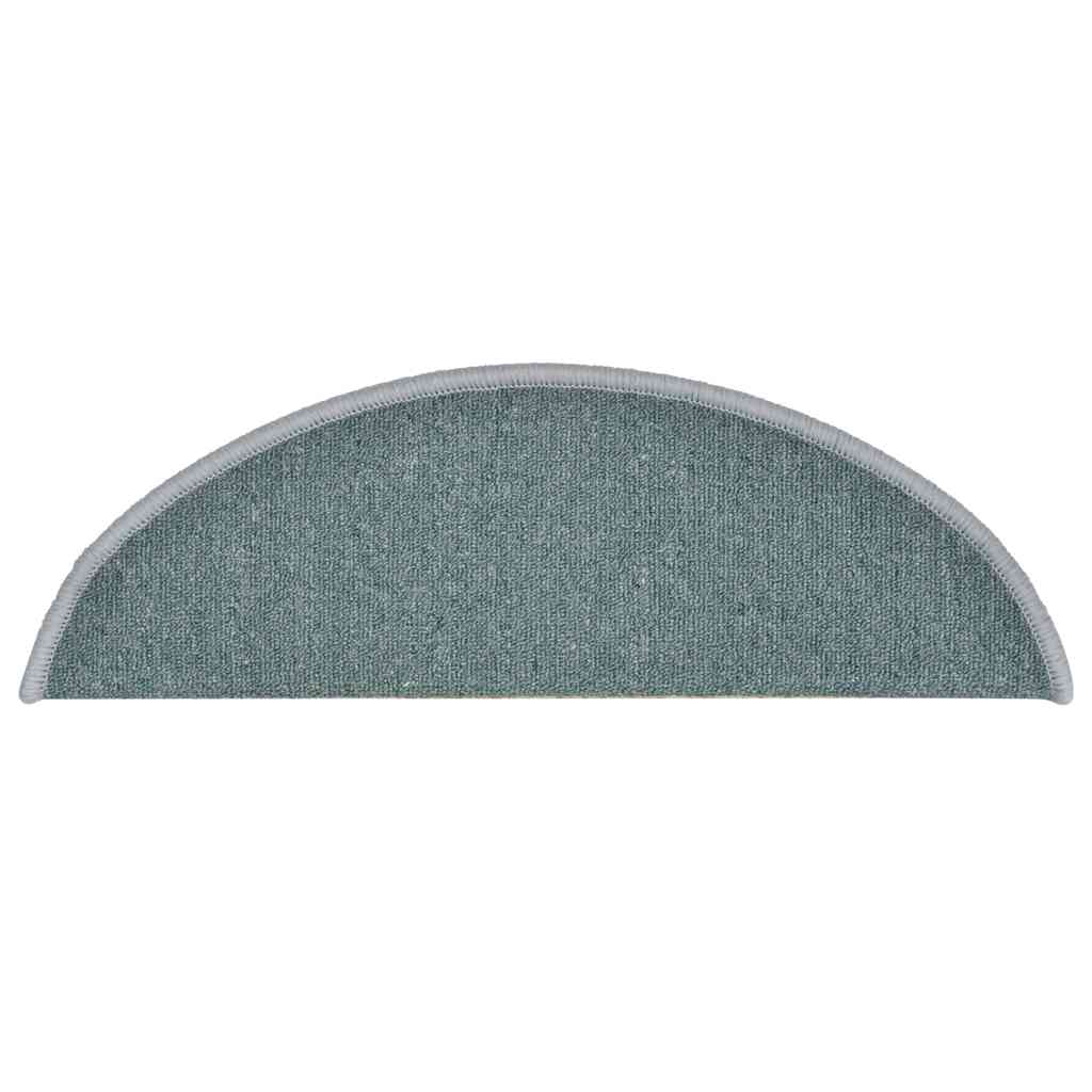 Stair Mats 30 pcs 56x17x3 cm Sea Blue Half Round