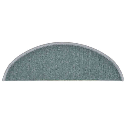 Stair Mats 30 pcs 56x17x3 cm Sea Blue Half Round