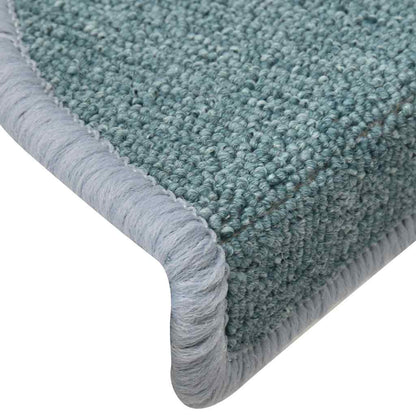 Stair Mats 30 pcs 56x17x3 cm Sea Blue Half Round
