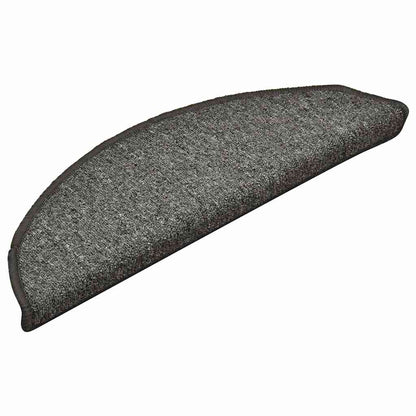 Stair Mats 30 pcs 56x17x3 cm Dark Grey Half Round