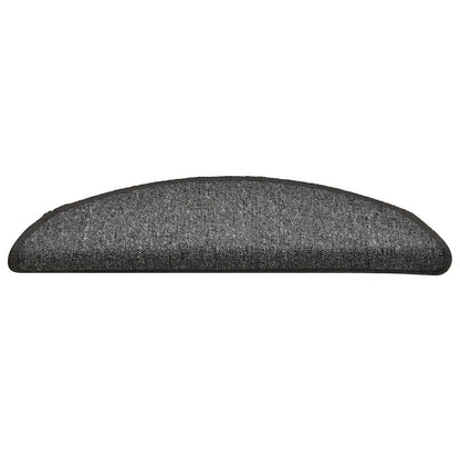 Stair Mats 30 pcs 56x17x3 cm Dark Grey Half Round