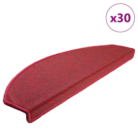 Self-adhesive Stair Mats 30 pcs 65 x 24 x 4 cm Non-Slip Red