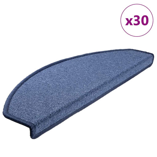Self-adhesive Stair Mats 30 pcs 65 x 24 x 4 cm Non-Slip Blue