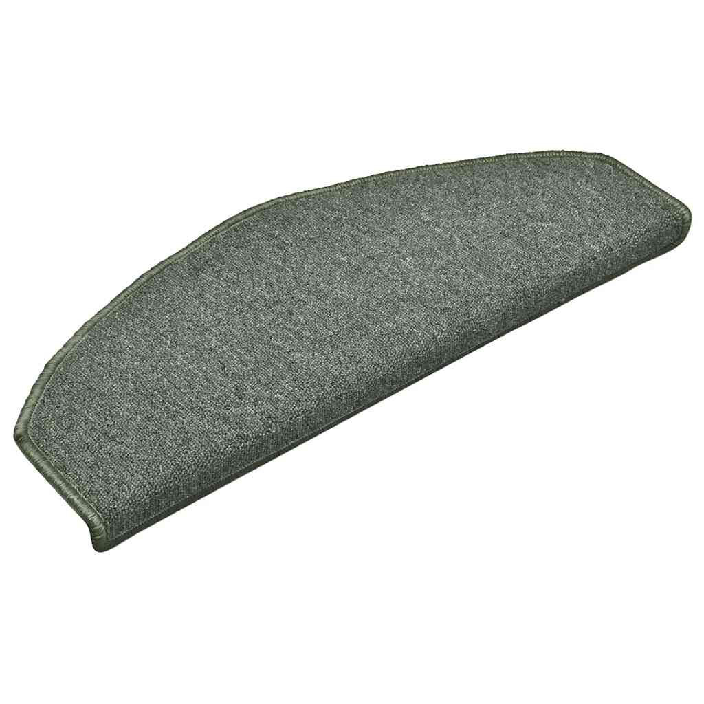 Stair Mats 30 pcs 65x24x4 cm Dark Green Half Round Large