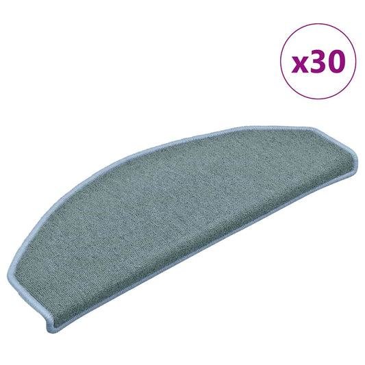 Self-adhesive Stair Mats 30 pcs 65 x 24 x 4 cm Sea Blue