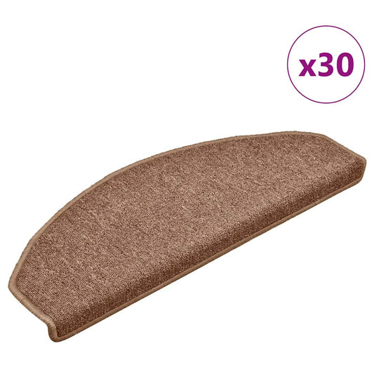 Self-adhesive Stair Mats 30 pcs 65 x 24 x 4 cm Brown