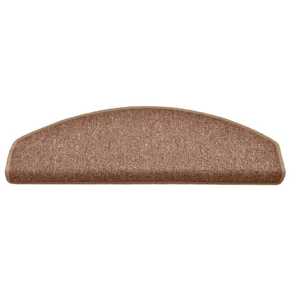 Stair Mats 30 pcs 65x24x4 cm Brown Half Round Large