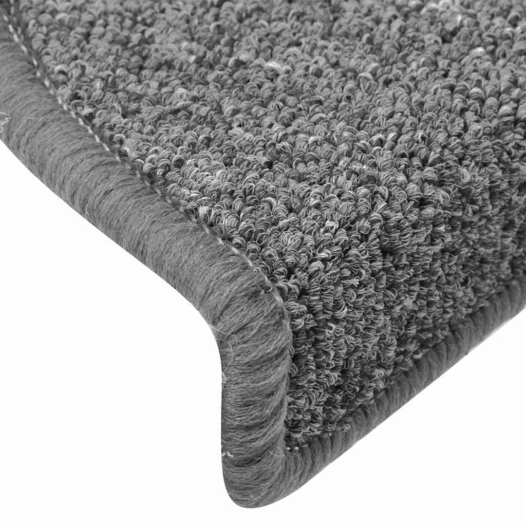 Stair Mats 30 pcs 65x24x4 cm Dark Grey Half Round Large