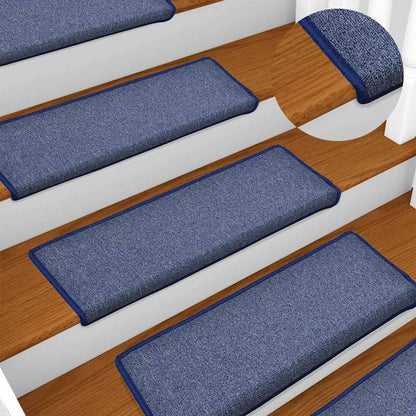 Stair Mats 30 pcs 65x21x4 cm Blue Rectangular Edge