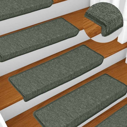 Stair Mats 30 pcs 65x21x4 cm Dark Green Rectangular Edge
