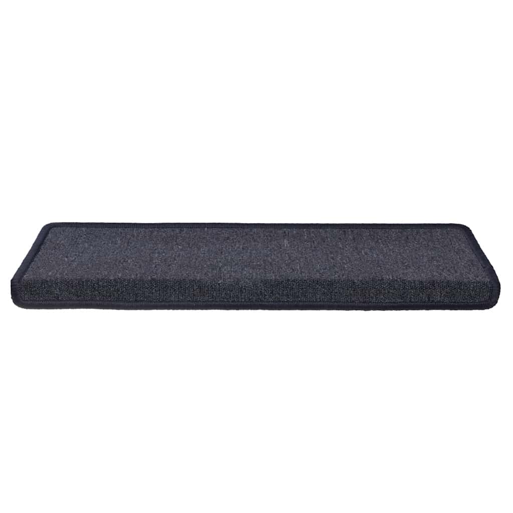 Stair Mats 30 pcs 65x21x4 cm Dark Grey and Blue Rectangular Edge