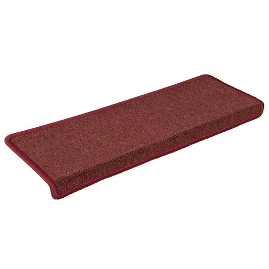 Stair Mats 30 pcs 65x21x4 cm Bordeaux Rectangular Edge