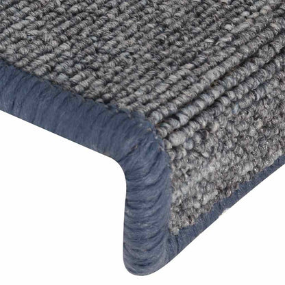 Stair Mats 30 pcs 65x21x4 cm Light Grey and Blue Rectangular Edge
