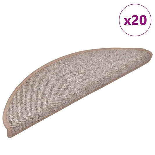 Self-adhesive Stair Mats 20 pcs 56 x 17 x 3 cm Light Brown