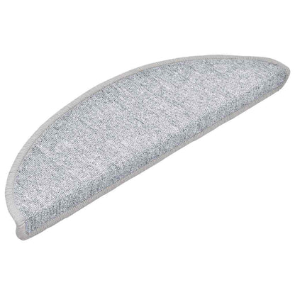 Stair Mats 20 pcs 56x17x3 cm Light Grey Half Round