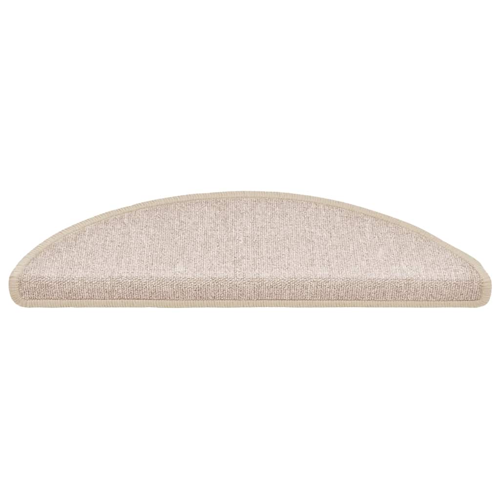 Stair Mats 20 pcs 56x17x3 cm Taupe Half Round