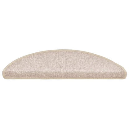 Stair Mats 20 pcs 56x17x3 cm Taupe Half Round