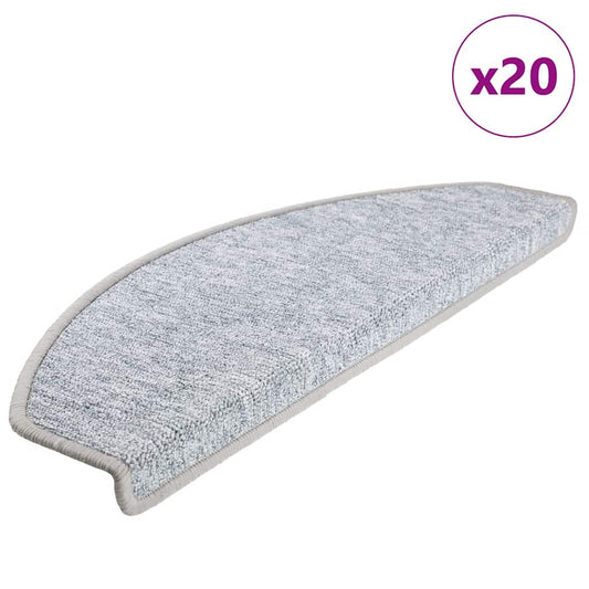Self-adhesive Stair Mats 20 pcs 65 x 24 x 4 cm Light Grey