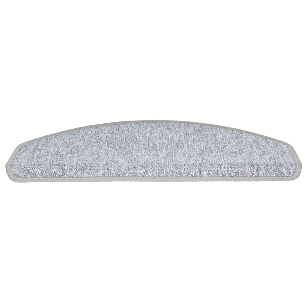 Stair Mats 20 pcs 65x24x4 cm Light Grey Half Round Large