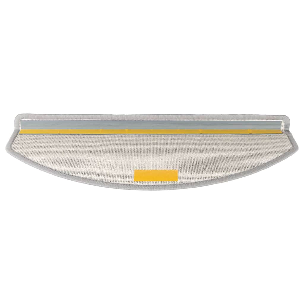 Stair Mats 20 pcs 65x24x4 cm Light Grey Half Round Large