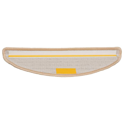 Stair Mats 30 pcs 56x17x3 cm Cream Half Round