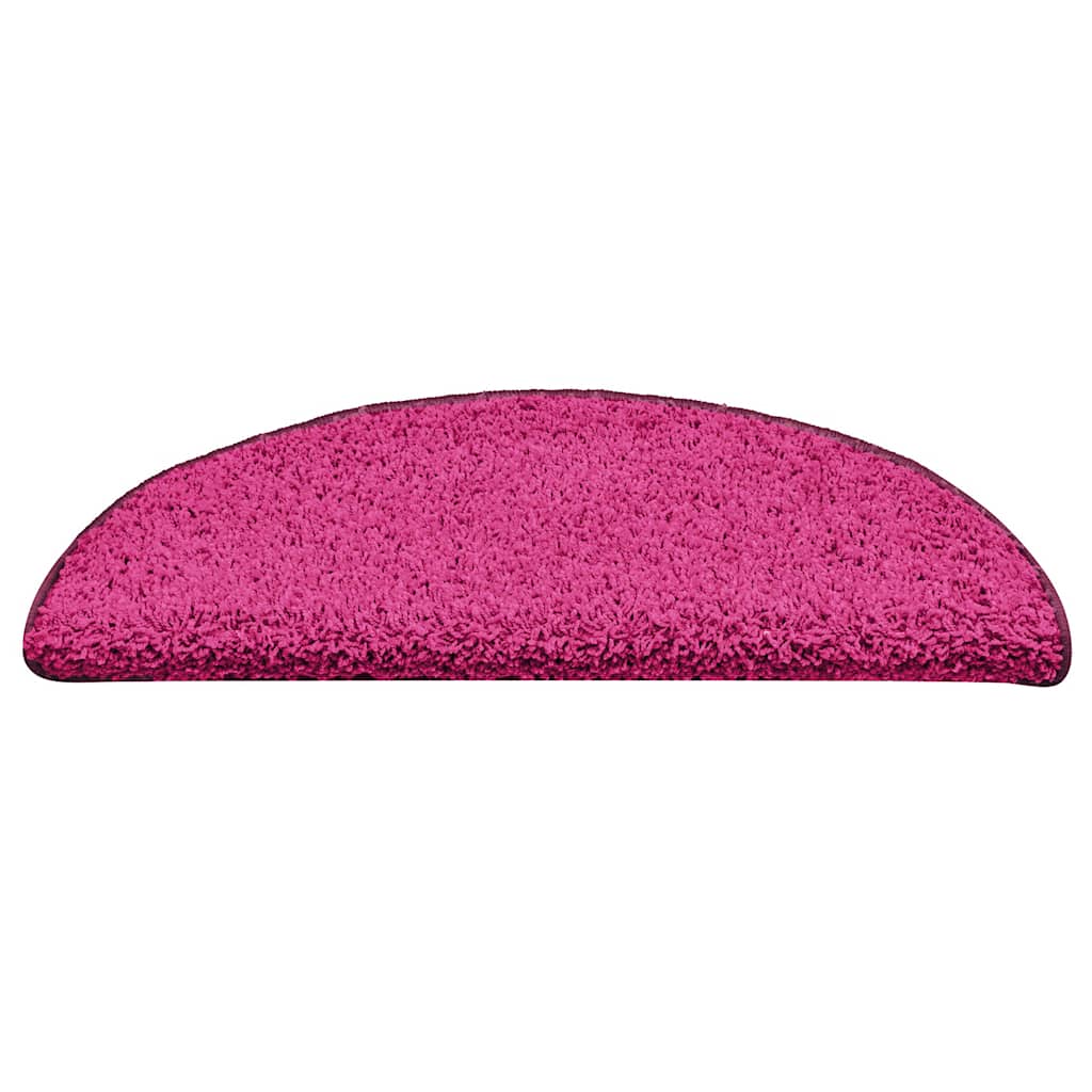 Stair Mats 30 pcs 56x17x3 cm Pink Half Round