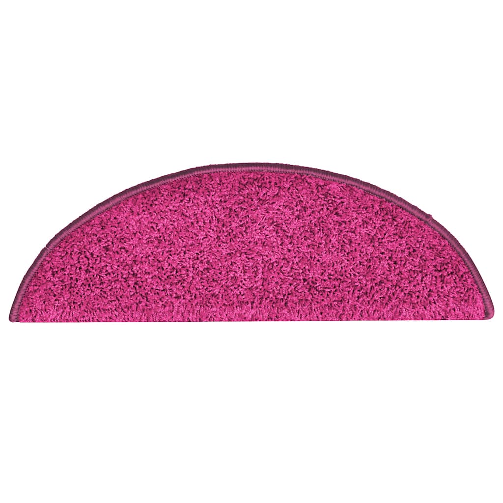Stair Mats 30 pcs 56x17x3 cm Pink Half Round