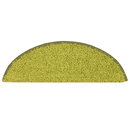 Stair Mats 30 pcs 56x17x3 cm Green Half Round