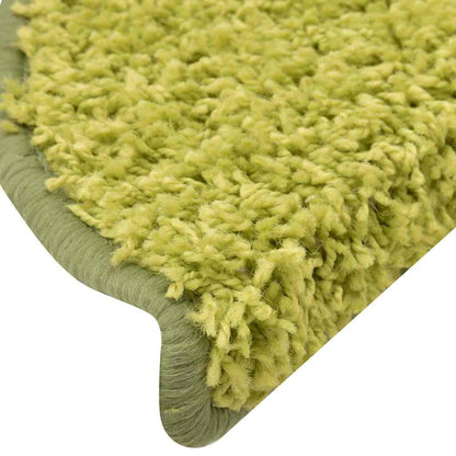 Stair Mats 30 pcs 56x17x3 cm Green Half Round