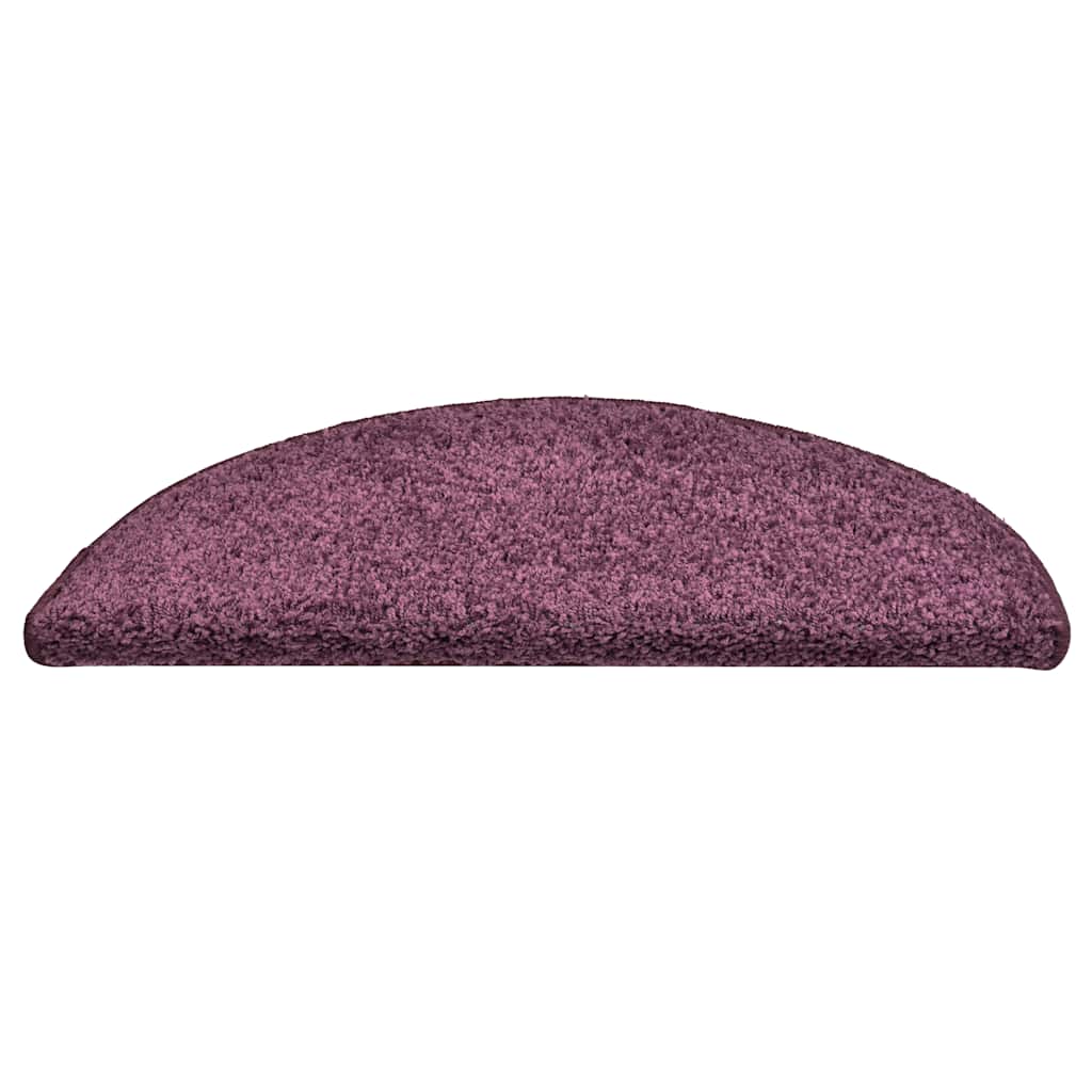 Stair Mats 30 pcs 56x17x3 cm Dark Purple Half Round