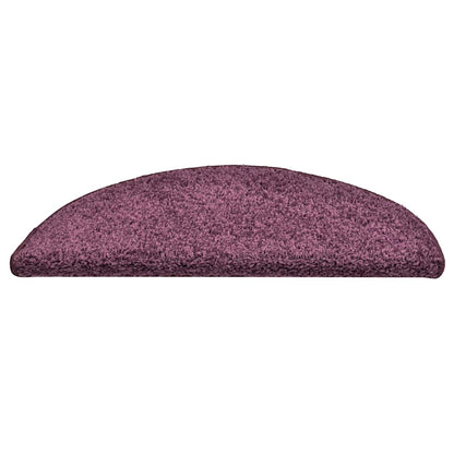 Stair Mats 30 pcs 56x17x3 cm Dark Purple Half Round