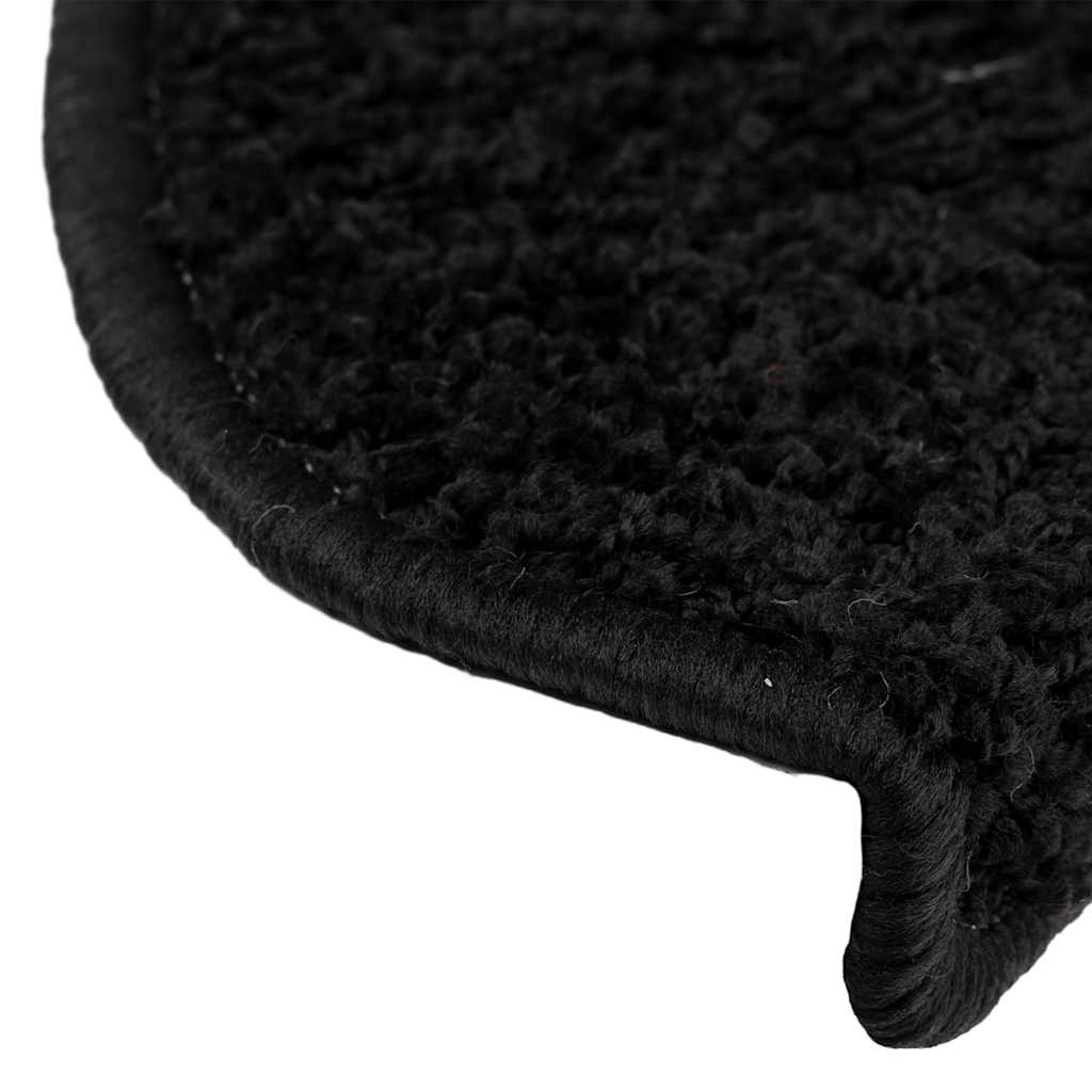 Stair Mats 30 pcs 65x21x4 cm Black Half Round Large
