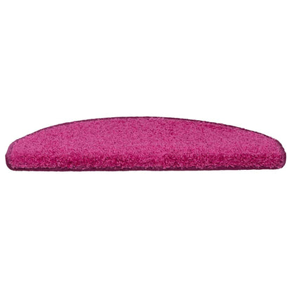 Stair Mats 30 pcs 65x21x4 cm Pink Half Round Large