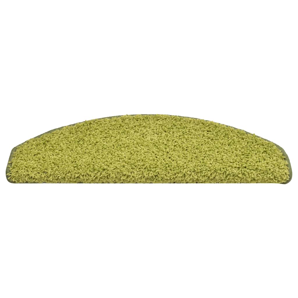 Stair Mats 30 pcs 65x21x4 cm Green Half Round Large