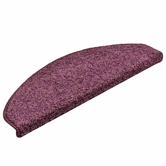 Stair Mats 30 pcs 65x21x4 cm Dark Purple Half Round Large