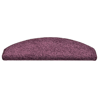 Stair Mats 30 pcs 65x21x4 cm Dark Purple Half Round Large
