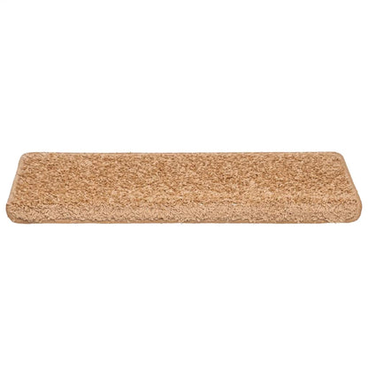 Stair Mats 30 pcs 65x21x4 cm Beige Rectangular Edge