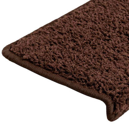 Stair Mats 30 pcs 65x21x4 cm Brown Rectangular Edge