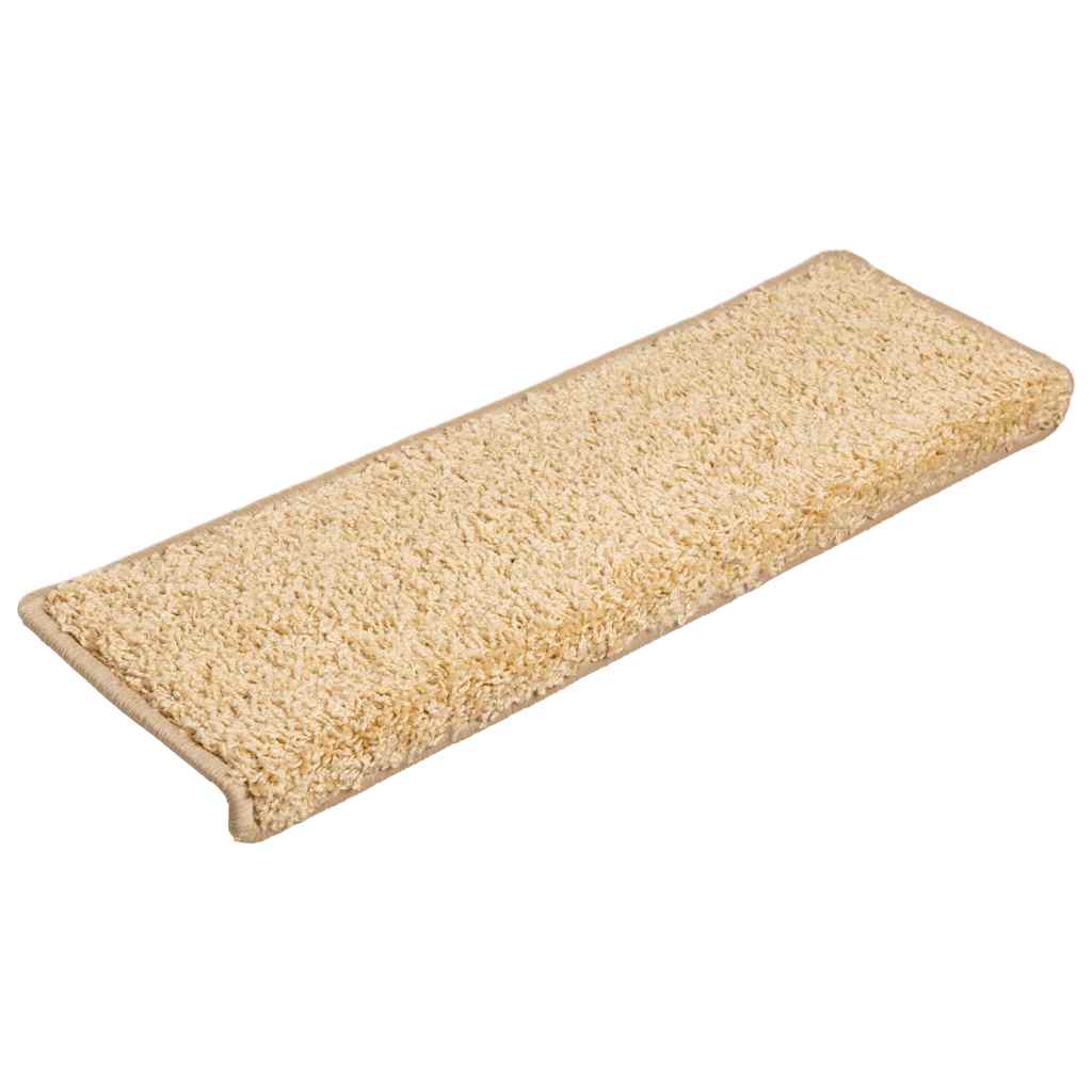 Stair Mats 30 pcs 65x21x4 cm Cream Rectangular Edge