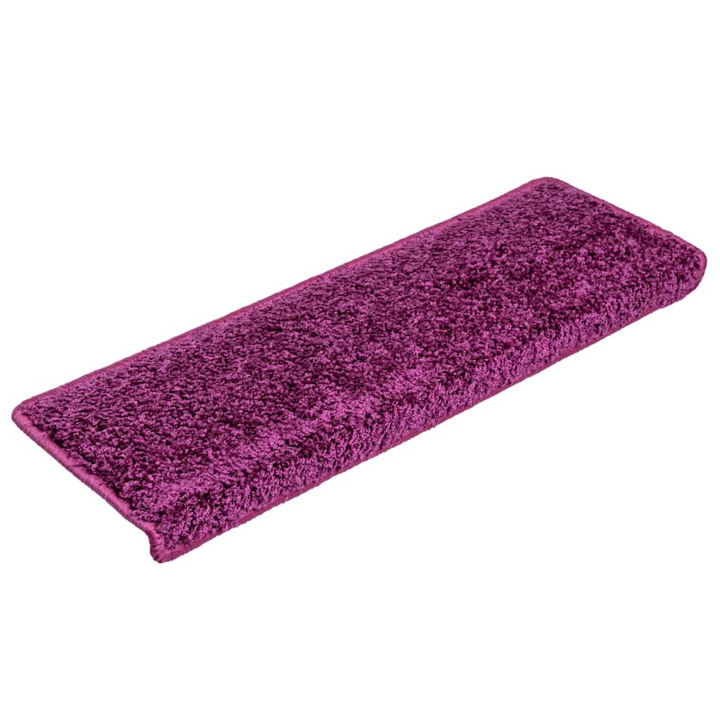 Stair Mats 30 pcs 65x21x4 cm Violet Rectangular Edge