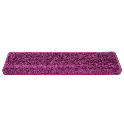 Stair Mats 30 pcs 65x21x4 cm Violet Rectangular Edge