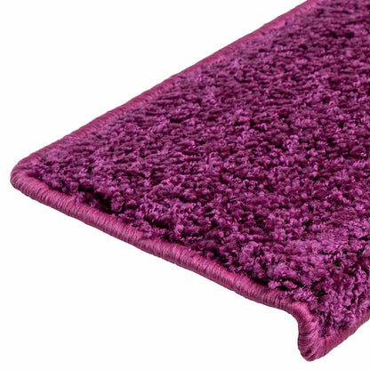 Stair Mats 30 pcs 65x21x4 cm Violet Rectangular Edge