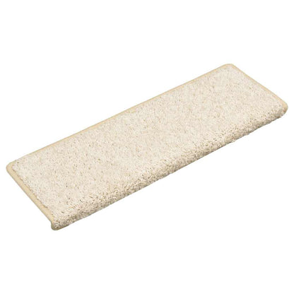 Stair Mats 30 pcs 65x21x4 cm White Rectangular Edge