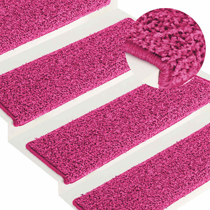 Stair Mats 30 pcs 65x21x4 cm Pink Rectangular Edge