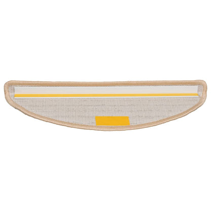 Stair Mats 20 pcs 56x17x3 cm Cream Half Round