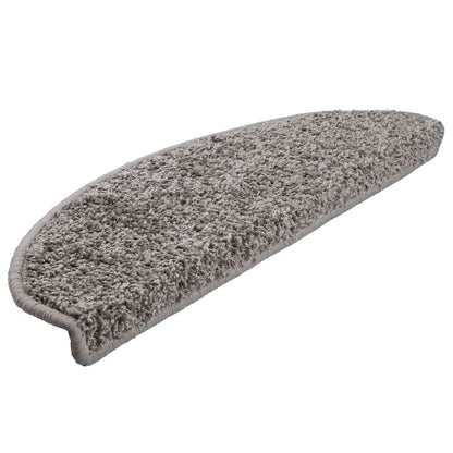 Stair Mats 20 pcs 65x21x4 cm Grey Half Round Large