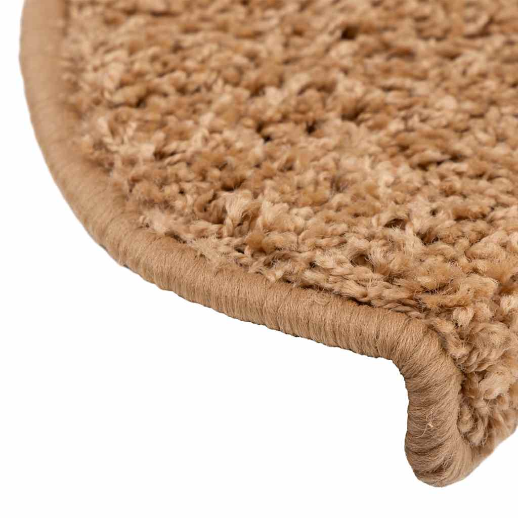 Stair Mats 20 pcs 65x21x4 cm Beige Half Round Large