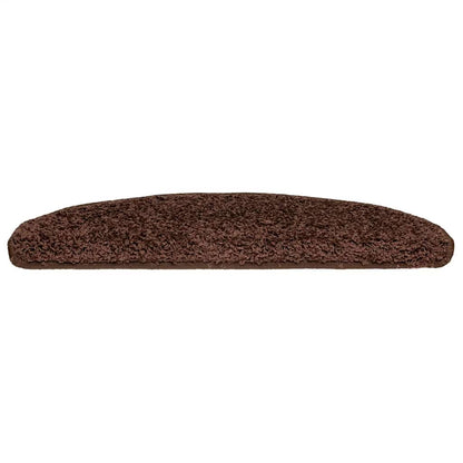 Stair Mats 20 pcs 65x21x4 cm Brown Half Round Large